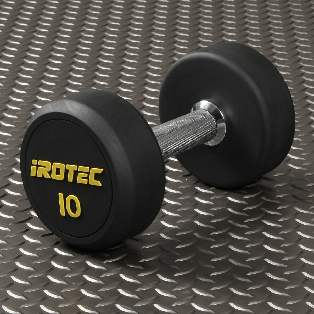 IROTEC（アイロテック）ジムダンベル10KG（オールラバータイプ）/ ダンベル10KG ラバーダンベル ベンチプレス 筋トレ トレーニング器具 トレーニングマシン ホームジム バーベル 筋力トレーニング 鉄アレー 鉄アレイ ケトルベル