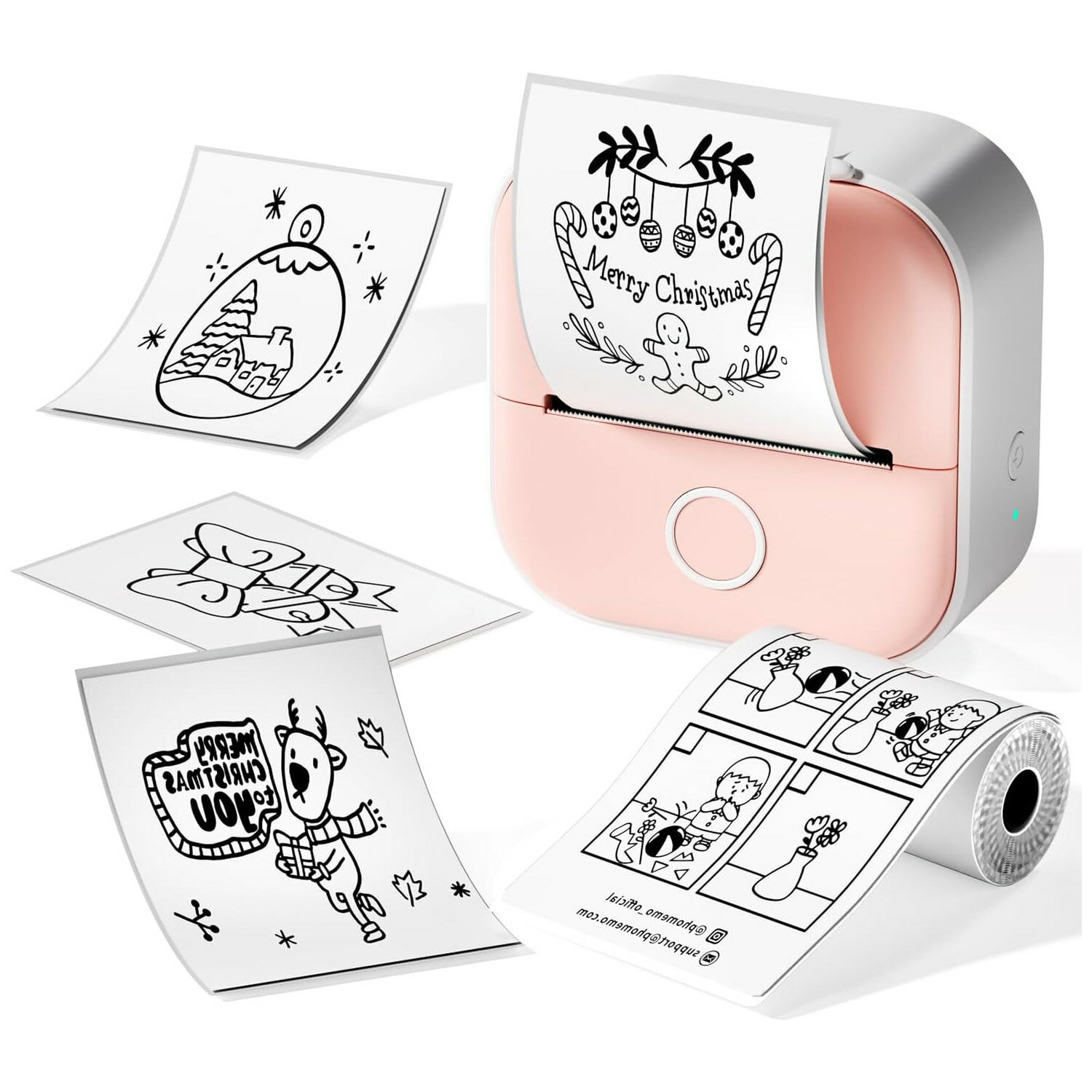 【レビュー特典】ミニプリンターPhomemo T02 ラベルプリンター スマホ用 サーマルプリンター ポータブルプリンタ 小型プリンター シールプリンター家庭用 フォトプリンター コンパクト Bluetooth接続