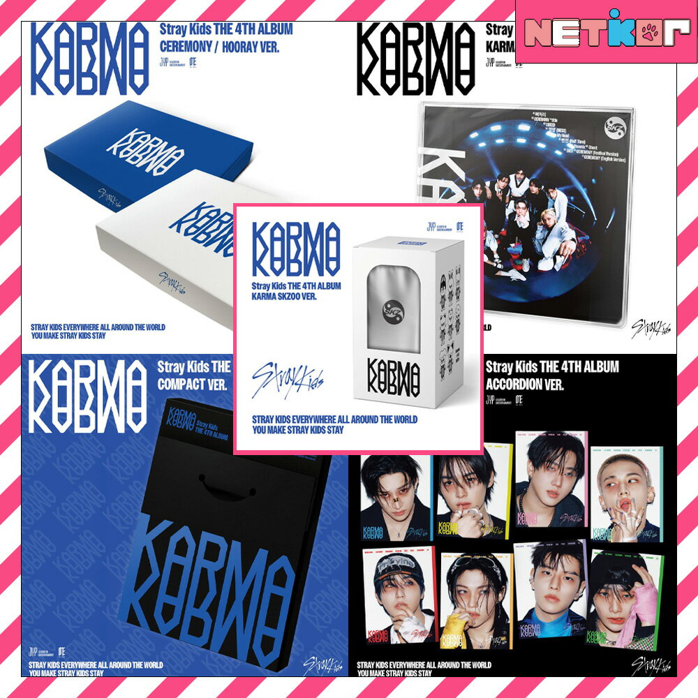 【MUSICKOREA特典2倍】 Stray Kids 正規4集アルバム KARMA 韓国チャート反映 スキズ SKZ STRAYKIDS 【送料無料】KARMA Ver. / CEREMONY Ver. / HOORAY Ver. / ACCORDION Ver. / COMPACT Ver. 「KARMA」