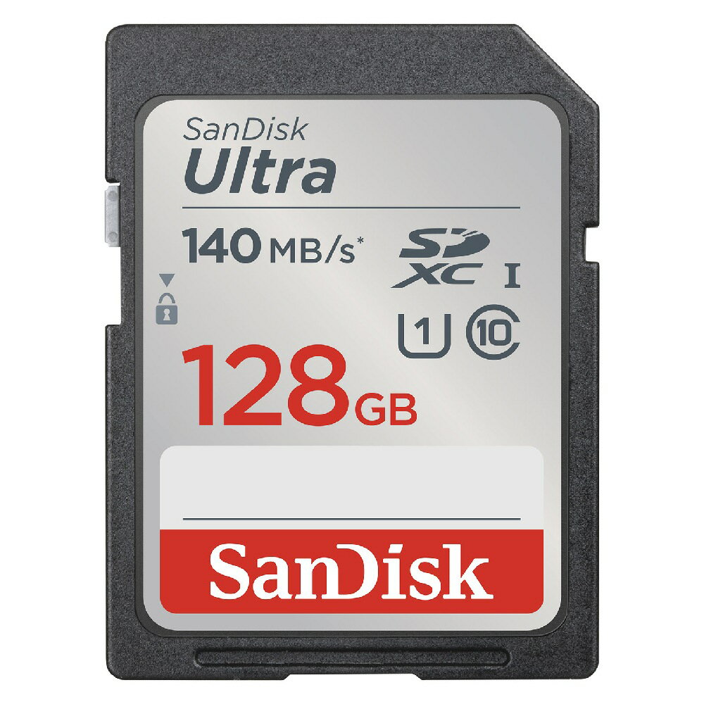 【7/10 全品10%OFF&amp;P9倍】SDXC 128GB サンディスク SDカード SanDisk UHS-I U1 Ultra Class10 クラス10 R:140MB/s 高速 一眼レフ デジカメ デジタルカメラ ミラーレス カメラ フォトフレーム プリンタ 3ds 写真 動画 保存 4K 海外リテール SDSDUNB-128G-GN6IN