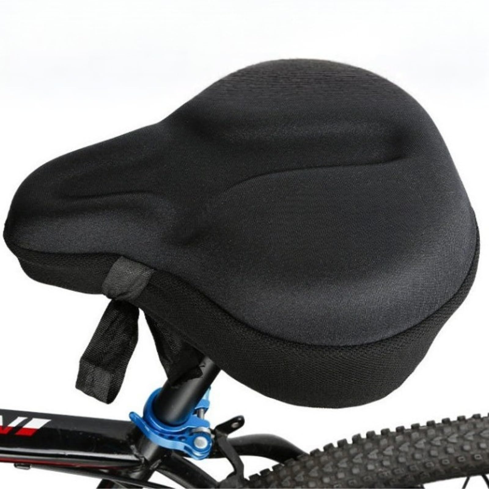 サドルカバー 自転車 クッション 痛くない 電動自転車 エアロバイク 大型 ワイド 極厚 シリコンジェル 高密度ウレタン 衝撃吸収 サドルカバー 厚手 痛くない お尻 痛み軽減 汚れ防止 破れ隠