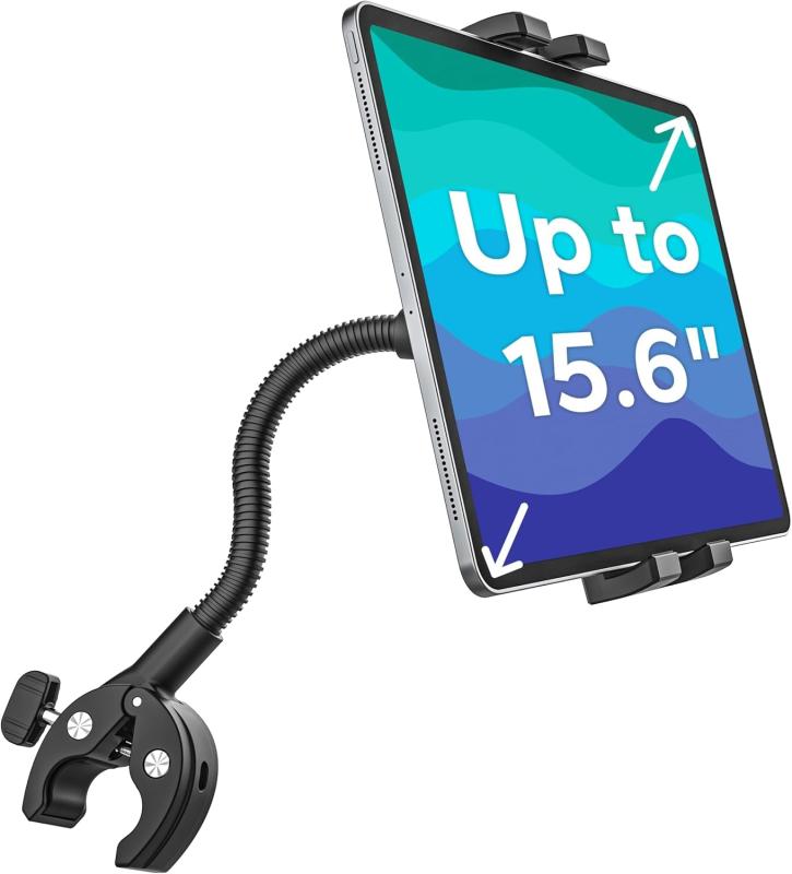 タブレット ホルダー エアロバイク画面揺れゼロ最大15.6インチ対応 フィットネスバイク タブレット ホルダー アーム