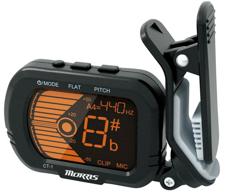 MORRIS TUNER CT-1　モーリス　クリップチューナー　ギター、ベース、ヴァイオリン、ウクレレ、クロマチックモード対応