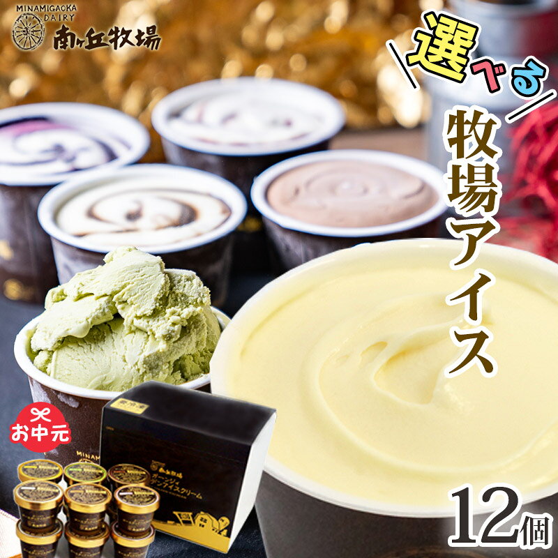 ＼バニラが美味い牧場アイス／ 選べる12個入り［南ヶ丘牧場のアイスクリーム］(アイス12) お中元 夏ギフト ソーシャルギフト ギフト 誕生日 出産内祝 結婚内祝 お礼 ありがとう 卵不使用 送料無料 高級アイス 定番 スタンダード 詰め合わせ お取り寄せ ice cream