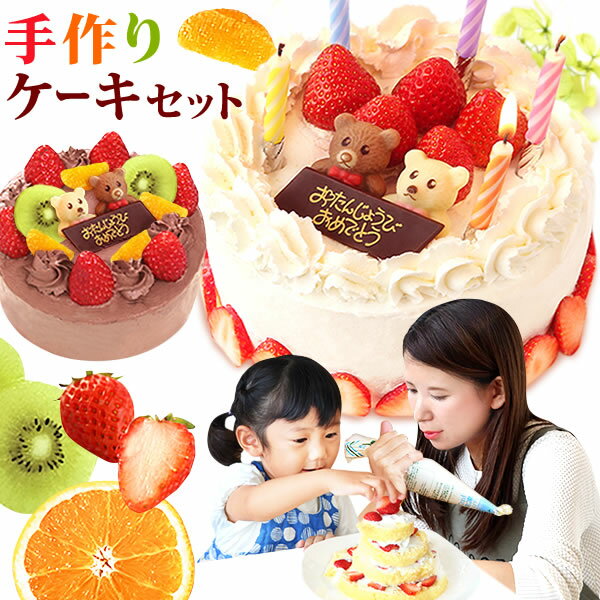 ＼緊急配布★300円クーポン／ 誕生日ケーキ バースデーケーキ 手作りケーキセット 手作りキット ケーキ 5号 冷凍 チョコレートケーキ チョコ デコレーションケーキ 取り寄せ 記念日 かわいい 子供 大人 女の子 男の子 ギフト プレゼント スイーツ お菓子 洋菓子 おいもや