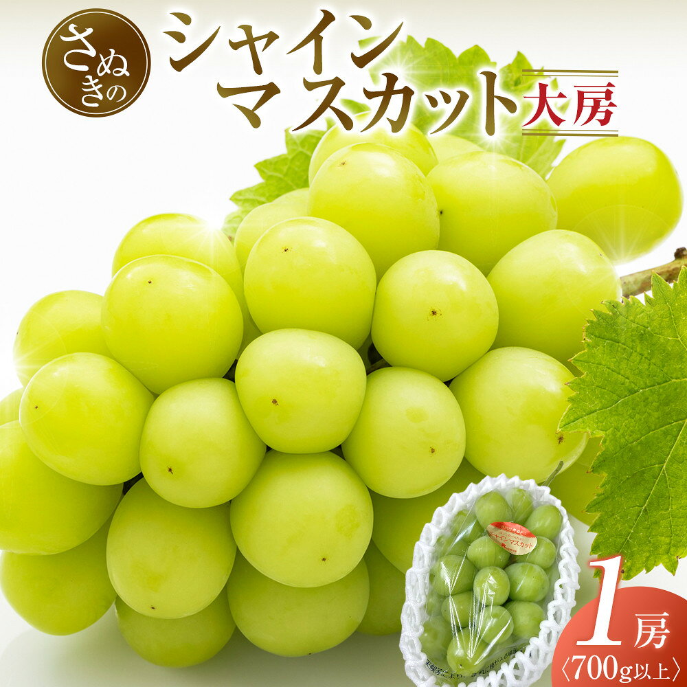 【ふるさと納税】大房シャインマスカット 700g (1房) | シャインマスカット マスカット ぶどう 大房 果物 フルーツ スイーツ 特産品 デザート 旬 期間限定
