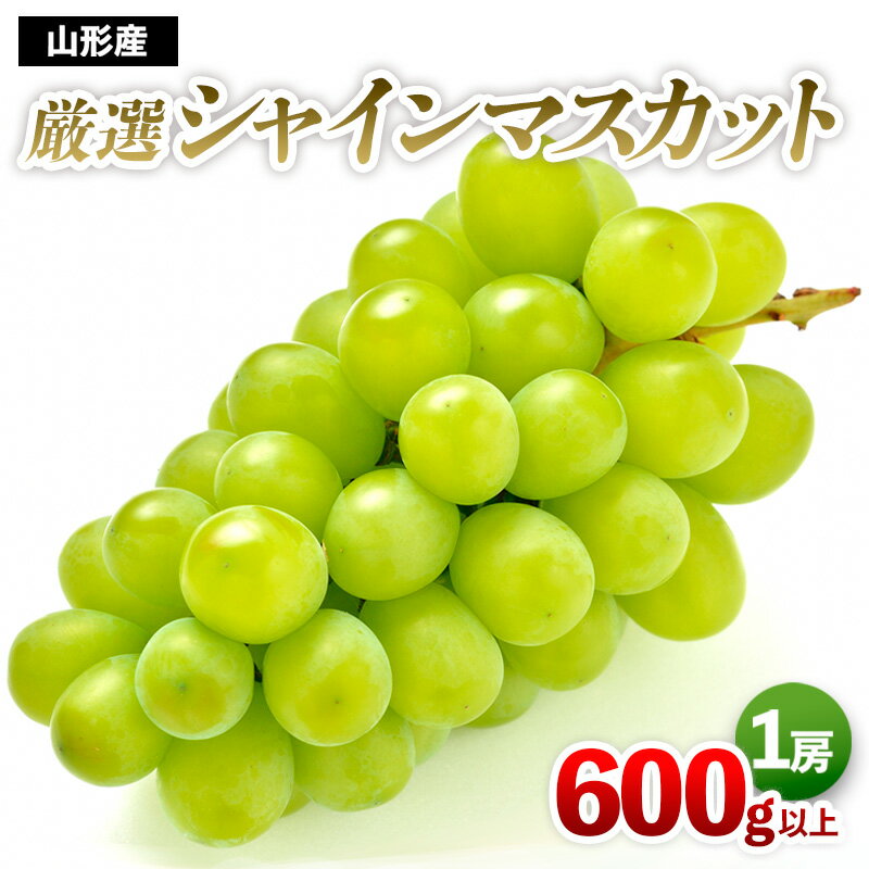 【ふるさと納税】厳選シャインマスカット 秀品 600g以上 1房入 1箱 発送時期を選べる【令和8年産先行予約】FS25-677 くだもの 果物 フルーツ 山形 山形県 山形市 お取り寄せ 2026年産