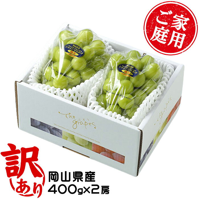 ぶどう シャインマスカット晴王 風のいたずら ちょっと訳あり 400g×2房 岡山県産 葡萄 ブドウ ギフト お取り寄せ