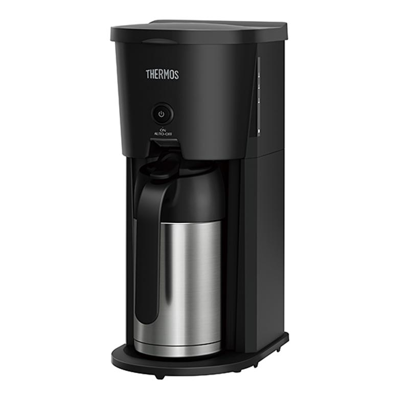 【即納在庫品】 サーモス 真空断熱ポットコーヒーメーカー ECJ-700BK 持ち運べる 幅15.5cmのスリム設計 マイコン蒸らし機能 煮詰まらずに保温