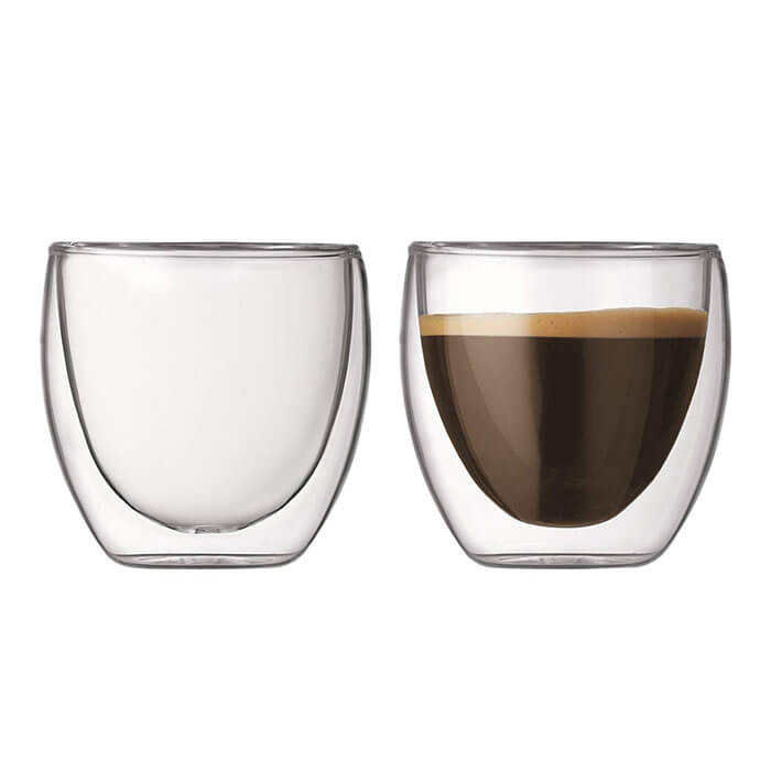 ボダム パヴィーナ ダブルウォールグラス 2個セット 80ml 4557-10 BODUM Bodum bodum 電子レンジOK 保温 保冷 断熱グラス