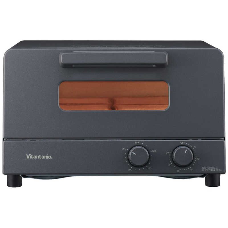 ビタントニオ　オーブントースター ビタントニオ 1200W/食パン4枚 ブラック　VOT-50-K