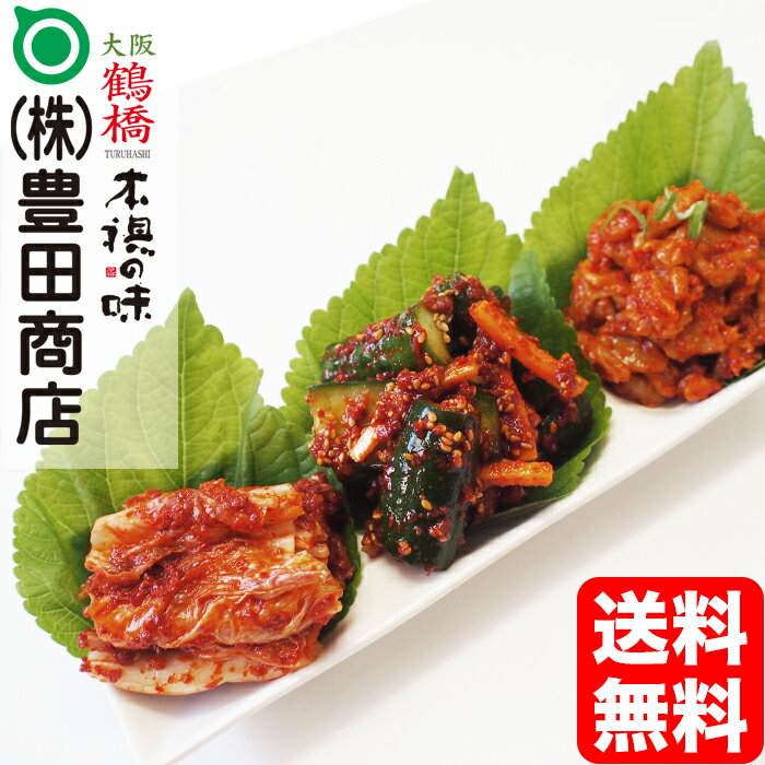 おためしキムチ3種セット(チャンジャ・白菜・胡瓜キムチ) 【送料無料 漬物 セット キムチ ギフト 珍味 おつまみセット 健康食品 韓国食材 発酵食品 きむち ちゃんじゃ 】