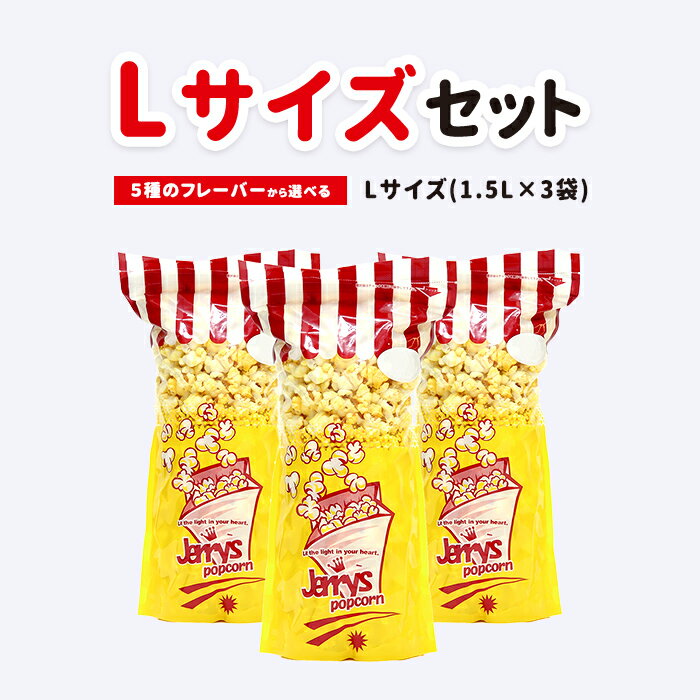 【LINE登録でクーポン配布中】ポップコーン Lサイズ（約1.3L袋）3袋セット フレーバーは人気の20種類以上（キャラメル・旨塩・キャラメル＆チーズ・梅かつお等）から自由に選べる