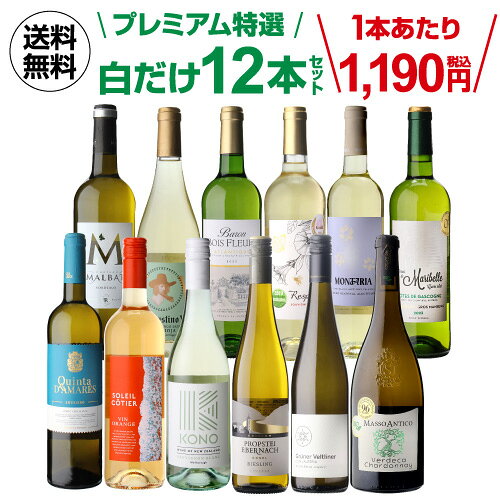 【1,000円クーポンで1本1,107円】 白ワイン プレミアム特選12本 80弾 辛口 セット ワイン セット 12本 ワインセット 白ワインセット 白 飲み比べ セット お酒 送料無料 お祝い 厳選 ギフト パーティー プレゼント 飲み比べ 浜運 ワイン【ポイント対象外】