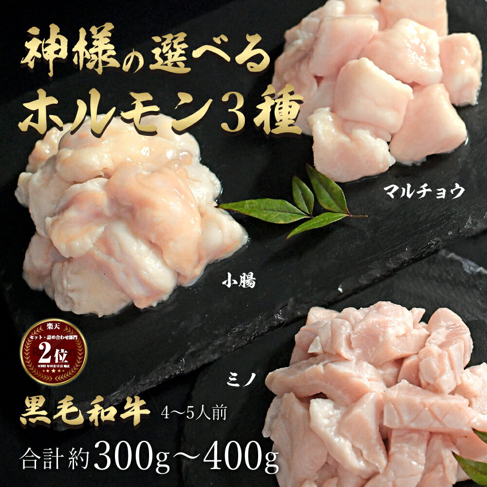 ギフト 父の日 にも 肉 黒毛和牛 神様の【特上】選べる ホルモン3種 約300〜400g 和牛 特上 上 ミノ 小腸 丸腸 楽天市場 人気 厳選 鍋 もつ鍋 牛 ホルモン 焼肉 ホルモン焼 ホルモン好き BBQ 無添加 国産牛 マルチョウ 希少 牛肉 冷凍庫 保存 訳あり 食品 ではございません