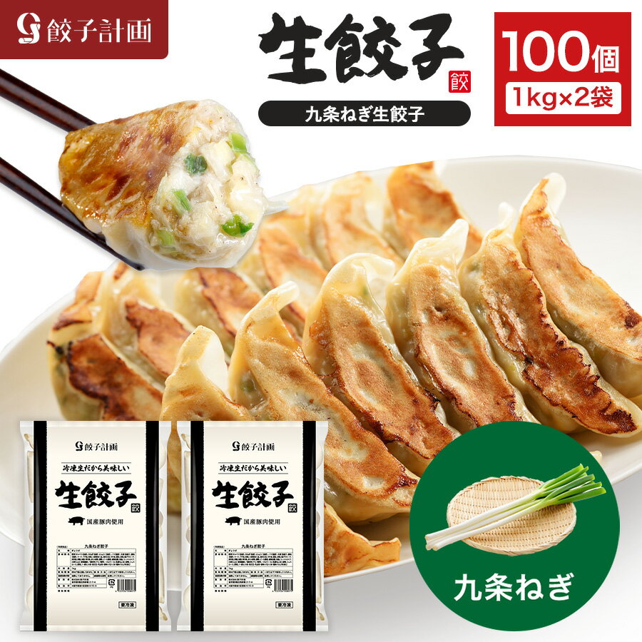 餃子計画 九条ねぎ 生餃子 1kg * 2袋セット 冷凍餃子 冷凍食品 ぎょうざ