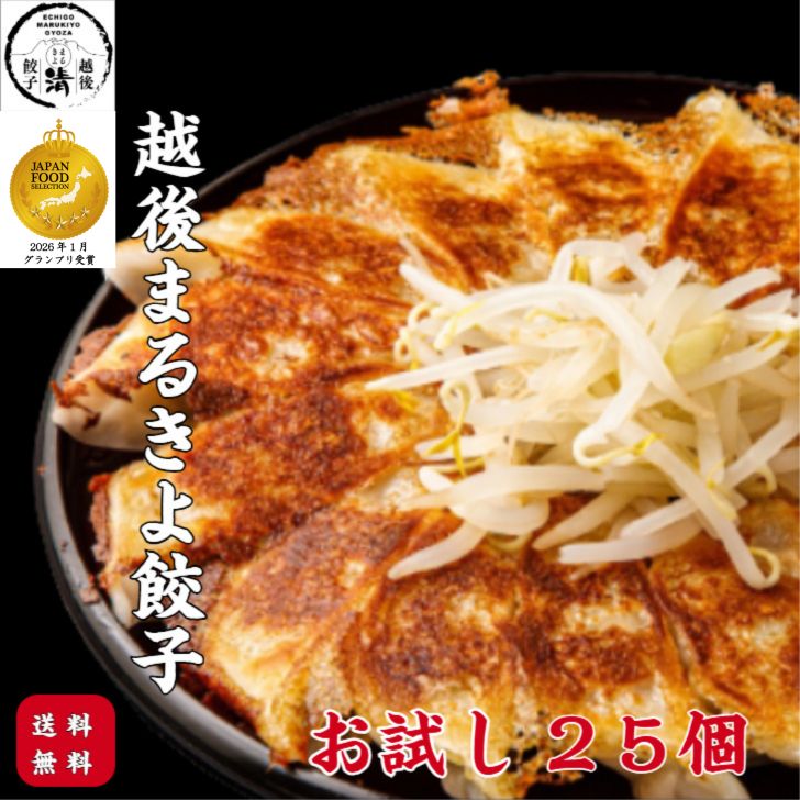 越後まるきよ餃子 お試し1袋 25個 グランプリ受賞 お取り寄せグルメ ぎょうざ 冷凍 国産 冷凍餃子 冷凍ぎょうざ 冷凍ギョウザ お取り寄せ 取り寄せ もちもち 肉汁 取り寄せ餃子 美味しい餃子 肉汁餃子 ビールのつまみ BBQ食材 ギフトにも すぐ届く 送料無料