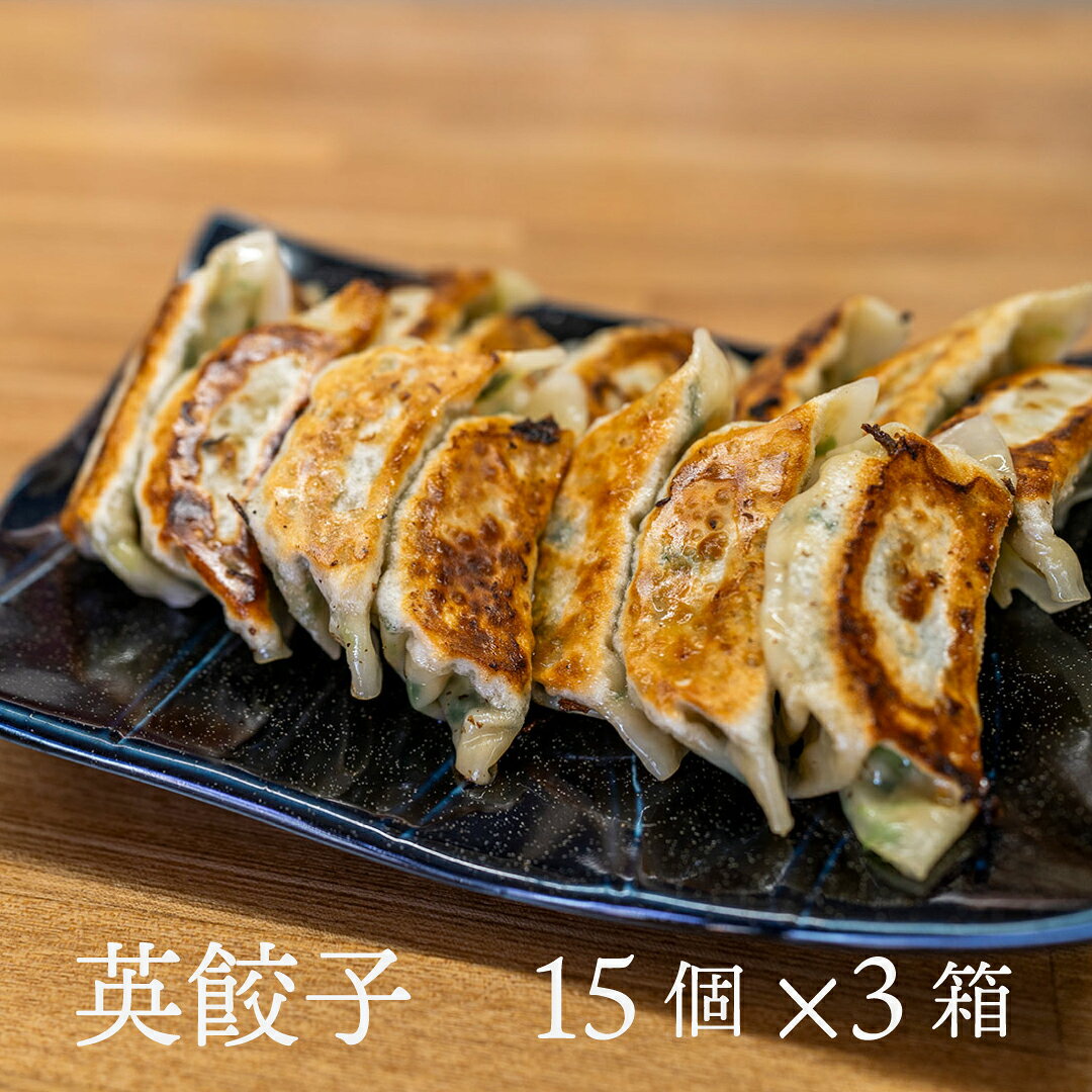 英餃子 15個×3箱 国産 焼き餃子 にんにく抜き ご飯に合うおかず 餃子 セット 冷凍 生餃子 ニンニクなし 餃子セット お取り寄せ グルメ 晩酌セット 夕飯 ご飯のおかず ギョーザ ニンニク不使用 取り寄せ餃子 ビールのつまみ 美味しいおかず バーベキュー 餃子ギフト