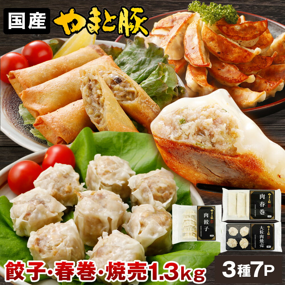 やまと豚 餃子 春巻 焼売 7点セット NS-G | 送料無料 敬老の日 ギフト 肉 食品 食べ物 夏ギフト 残暑お見舞い おつまみ グルメ 惣菜 冷凍餃子 中華 しゅうまい 冷凍おかず 惣菜セット おつまみセット 高級 食べ比べ 出産内祝 後払い 可能 商品 食品