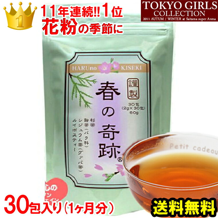 【お買い物マラソン 5月 送料無料】楽天13年連続第1位【春の奇跡】甜茶他【花粉の季節に大人気】てん茶 バラ科 杉茶ルイボスティー シジュウム茶のブレンド茶ティーバッグ 2g×30包約1カ月分ノンカフェインお茶 免疫力