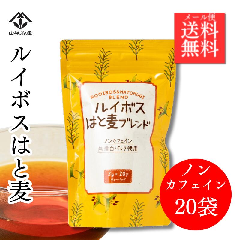 ノンカフェイン茶リピート率No1こんなお茶が欲しかった！ ルイボスティー＆ハトムギ茶ブレンド ティーバック お試し20P入 大注目のヨクイニン 無漂白パック スキンケア ルイボスティー はと麦茶 Wエイジングケア ブレンド茶 健康茶 1150