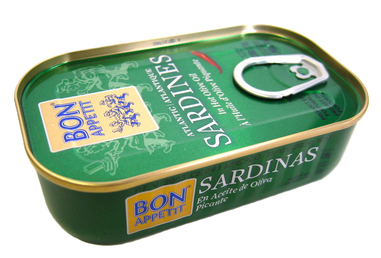 【本場ポルトガル産】Bon Appetit ボナペティ オイルサーディン缶 スパイシーオリーブオイル漬、脂が軽く臭みなし、そのまま美味しい