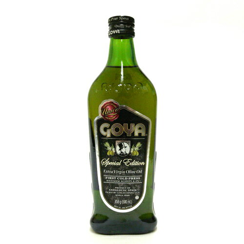 【即日発送】【送料無料】エキストラバージン オリーブオイル ゴヤ 458g(500ml) GOYA UNICO 【エキストラヴァージンオリーブオイル】【非常食】【保存食】【長期保存】