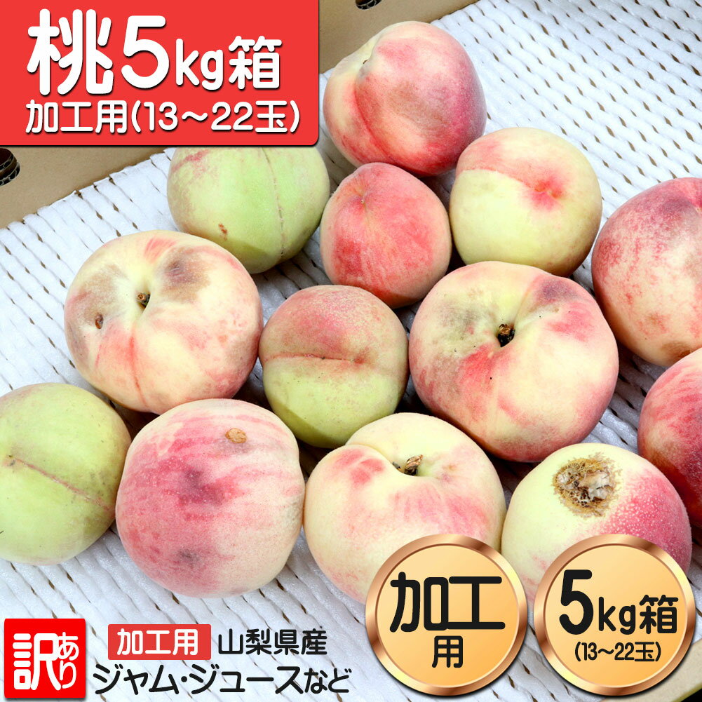 【最大50％OFFsale】10日迄 桃 訳あり 送料無料 5kg箱 加工用 山梨県産 ジャム ジュース用 ご家庭用桃 わけあり モモ ワケアリ桃