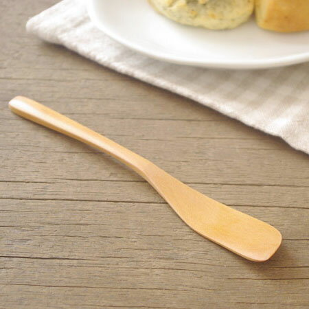 木製　バターナイフ（ナチュラル）（ハンドメイド）ナイフ 木のバターナイフ ジャム用 はちみつ用 マーガリン用 カフェ風 おしゃれ ナチュラル【メール便対象】