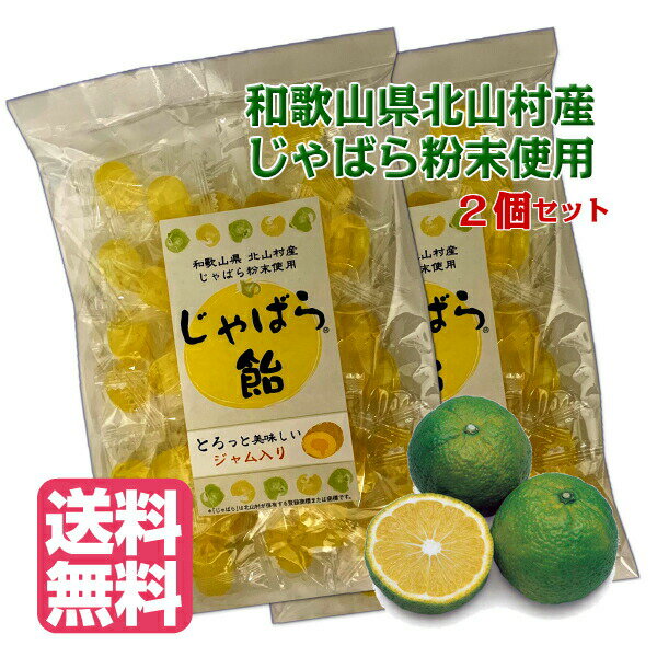 じゃばら飴 2個セット 和歌山県 北山村産 じゃばら使用 じゃばら果皮粉末入 じゃばらあめ 邪払 とろっとおいしい ジャム入り ジャバラ ジャム キャンディー 飴玉 美味しい あめ あめ玉 お菓子 ミカン みかん 送料無料 買い回り