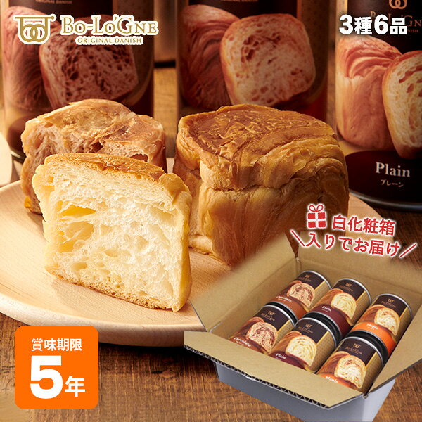 非常食 ボローニャの美味しいパンの缶詰 缶deボローニャ 3種6缶セット 賞味期限5年 プレーン・メープル・チョコレート
