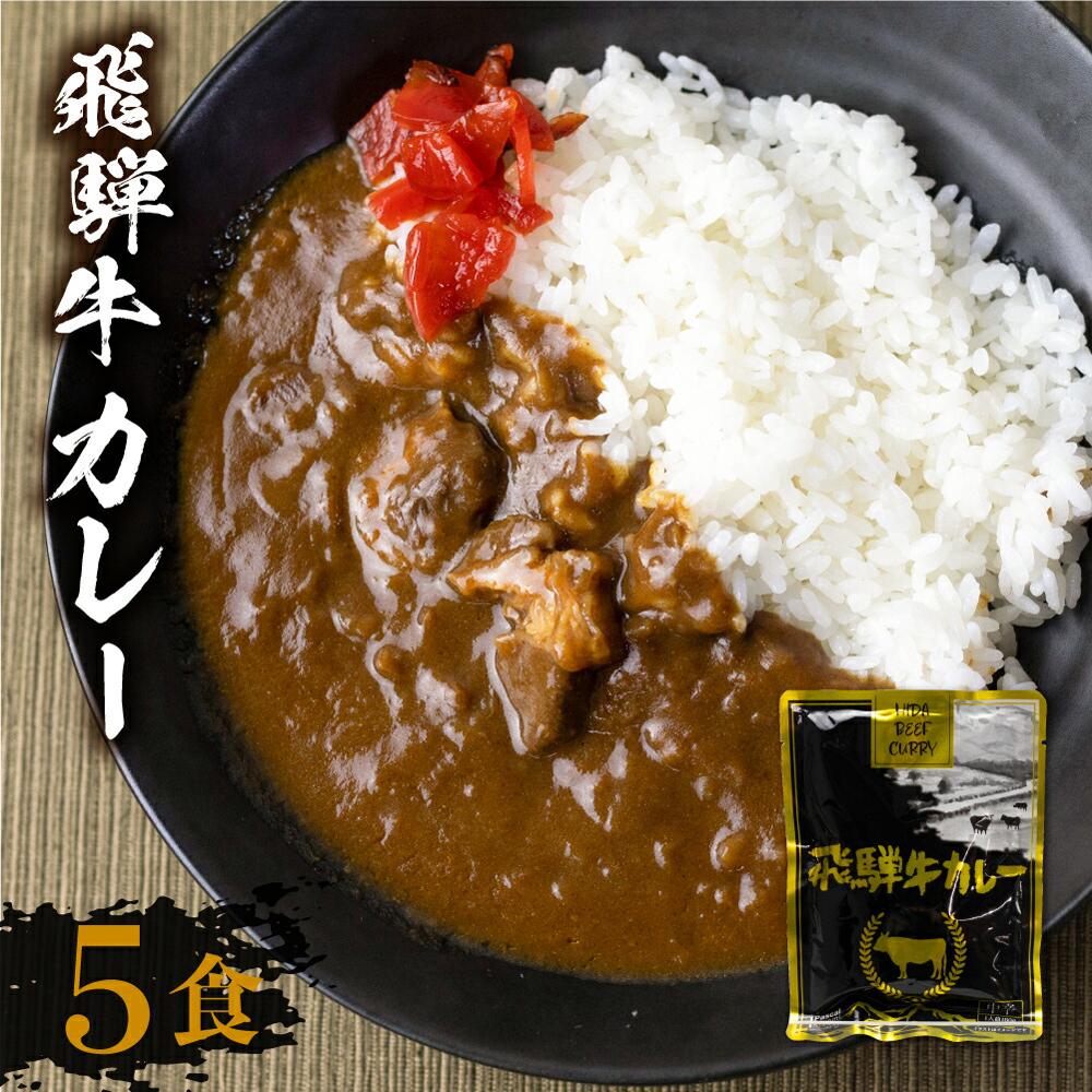 【ふるさと納税】飛騨牛カレー (5袋) | 常温配送 5,000円 訳あり 飛騨牛 肉 牛 カレー ビーフカレー 簡易包装 レトルトカレー ご当地カレー 人気 おすすめ 便利 飛騨高山 ふるさと清見 DC005VP