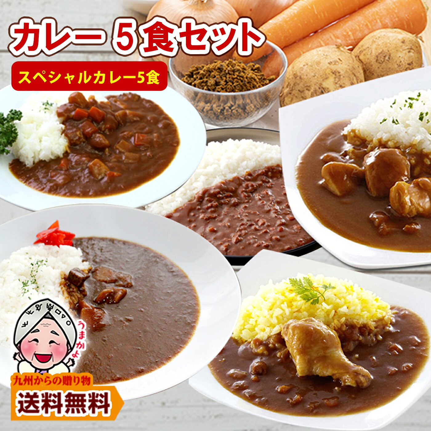 ＼九州からの贈り物／ 訳あり レトルトカレー 厳選5食カレー 当店人気カレー本格 ご当地カレー 食べきり 5食 エコ包装 非常食 ポイント利用 お試し商品 サンプル 爆買 ポイント消化