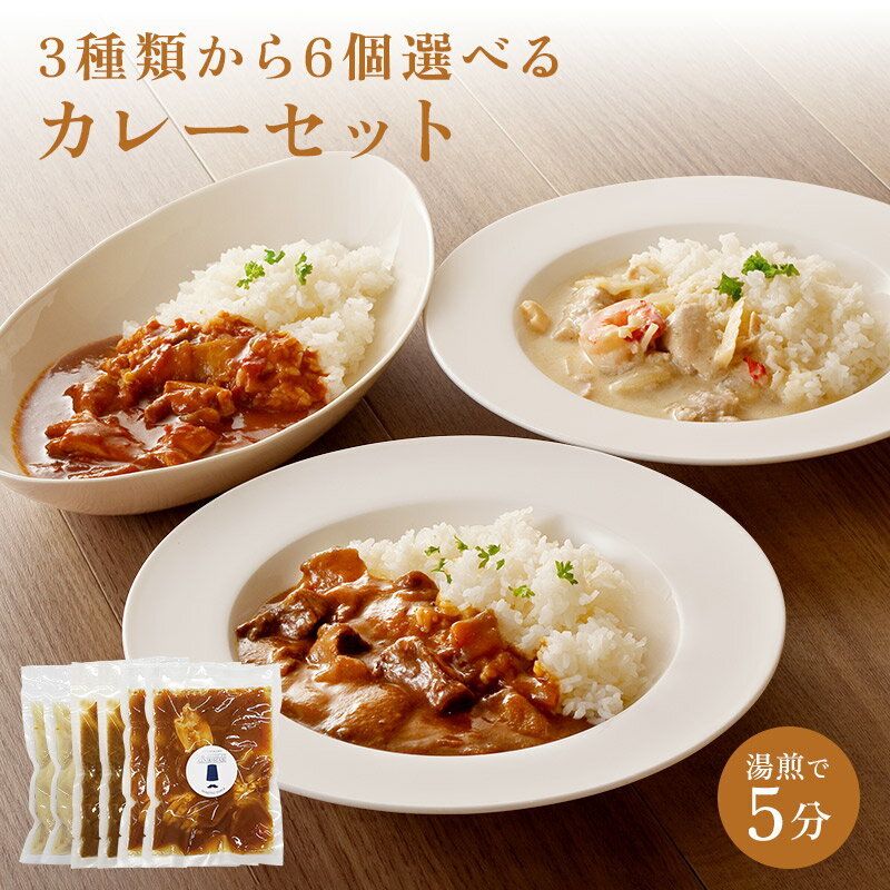 レトルトカレー セット 【3種類から6個選べる カレーセット 初めてご購入の方限定！】 チキンカレー まかないカレー グリーンカレー ギフト レトルト カレー 食べ比べ 高級 湯煎 真空 お取り寄せグルメ レストランカレー 冷凍カレー 高級レトルトカレー 高級レトルト食品