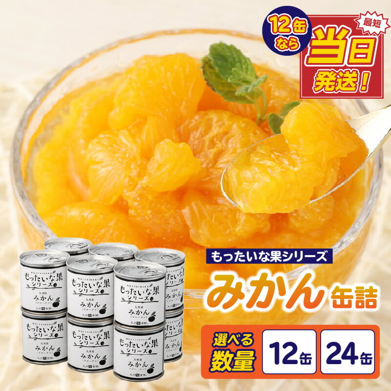 【ふるさと納税】【レビュー高評価！4.7以上】【訳あり】 もったいな果シリーズ みかん 缶詰 5号缶 選べる内容量(12缶・24缶) セット 日付指定 最強配送 翌日配送 最強翌日配送 国産 デザート ミカン 保存食 非常食 防災 備蓄食 フルーツ