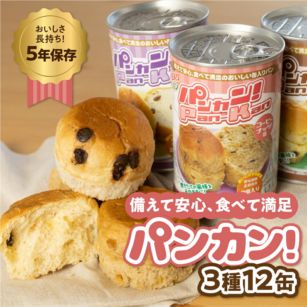 【ふるさと納税】『パンカン！』 備蓄食 缶入り パン 5年保存 12缶セット ≪単品/アソート≫ 備蓄 長期保存 調理不要 災害 セット 非常食 常温 缶詰 チョコ レーズン コーヒー 防災 防災グッズ 防災 保存食 非常用 ローリングストック 地震 災害対策 災害備蓄 防災備蓄