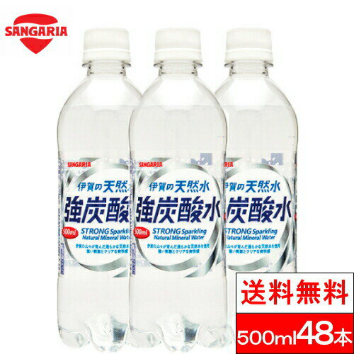 【 送料無料 】 伊賀の天然水 強炭酸水 プレーン 炭酸水 500ml 送料無料 48本サンガリア 無糖 ソーダ水 無糖炭酸 伊賀 天然炭酸水 伊賀の強炭酸水 ペットボトル 強炭酸 ソーダ 48 無糖炭酸水 セット 伊賀の炭酸水 まとめ買い 大量 ケース