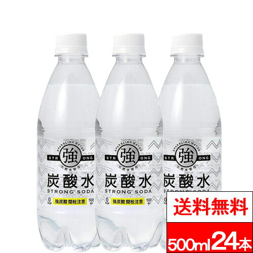 【 送料無料 】【 1ケース 】 友桝飲料 炭酸水 500ml 24本 送料無料 プレーン 友桝 強炭酸水 スパークリングウォーター 無糖 炭酸 天然炭酸水 ソーダ水 無糖炭酸 国産 ペットボトル ソーダ 無糖炭酸水 セット まとめ買い 大量