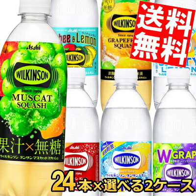 期間限定特価【送料無料】 アサヒ ウィルキンソンタンサン レモン 500mlペットボトル 選べる48本(24本×2ケース) 炭酸水 ※北海道800円・東北400円の別途送料加算