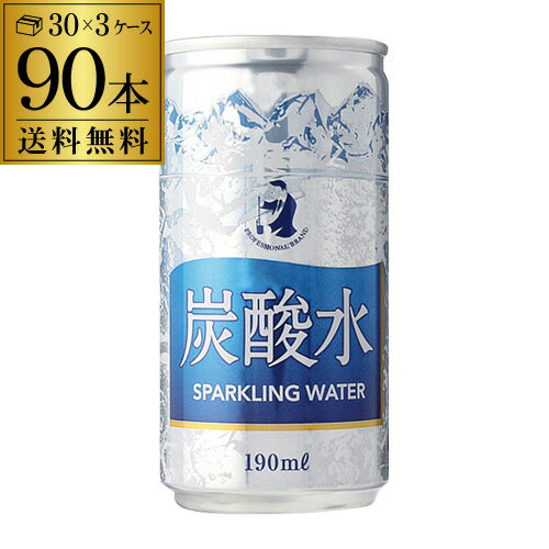 【90本購入がお得 1本あたり42円税別】【送料無料】【3ケース販売】PRO 炭酸水（ソーダ）190ml×90本[長S]