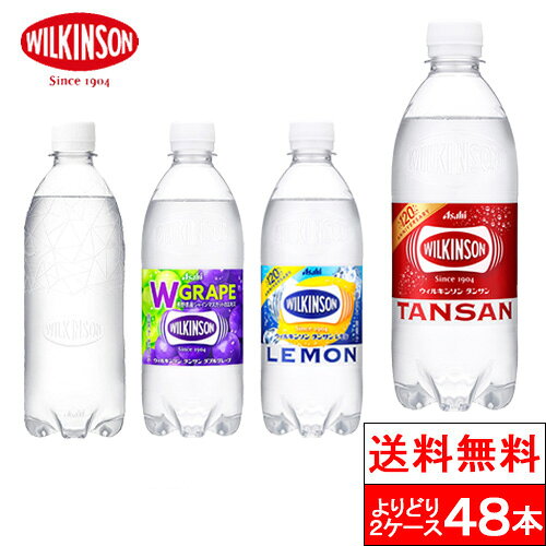 【 送料無料 】 ウィルキンソン 炭酸水 タンサン 500ml 選べる 炭酸水 500ml 送料無料 48本 プレーン レモン ダブルグレープ ラベルレス wilkinson 強炭酸 フレーバー 炭酸 ソーダ水 無糖 ウイルキンソン