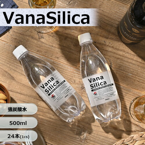 炭酸水 500ml 送料無料 24本 無糖 VanaSilica バナシリカ 強炭酸 タンサン バナジウム シリカ クリックル オリジナル 割り材 まとめ買い SODA PFOS PFOA PFAS 検査済み 検出限界以下