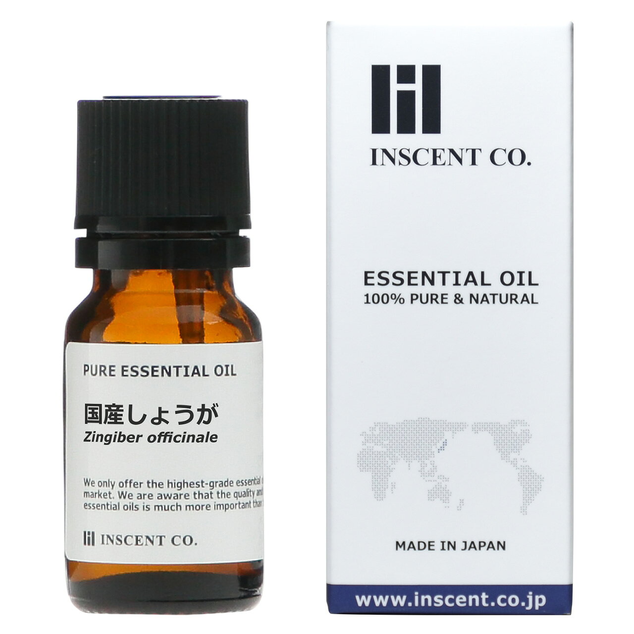 国産しょうが油 10ml （高知県/四万十産） エッセンシャルオイル 精油 アロマオイル アロマ インセント AEAJ 認定精油 日本アロマ環境協会 アロマディフューザー アロマ加湿器【IST】