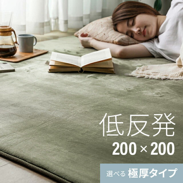 [クーポンで5%OFF] [シリーズ累計26万枚突破] ラグ 北欧 低反発 200×200 ラグマット おしゃれ rug 低反発ラグ 滑り止め 極厚 防音 極厚25mm 防音マット ホットカーペット ラグ カーペット シャギーラグ モダン 北欧 洗濯可 洗える 冬用 夏用 防音