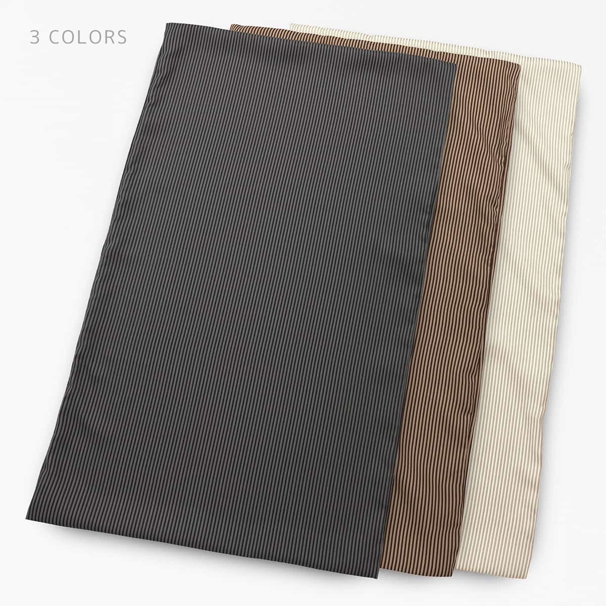 長座布団カバー 約68×120cm 大判 東北判 ロイヤルストライプ 約3.3ミリの縦縞模様 シック ロングセラー 素縫い 両面共生地 長辺ファスナー 日本製 ざぶとん ザブトン 座ぶとん 座蒲団