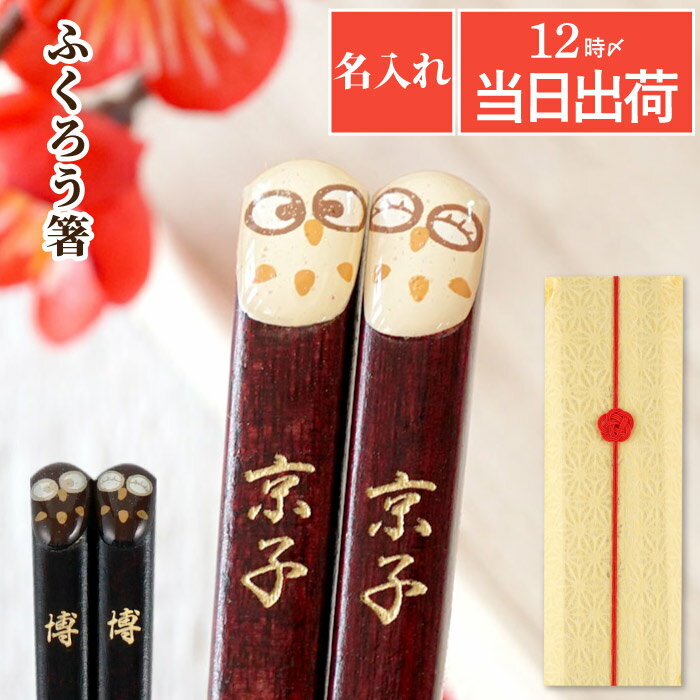 古希 お祝い プレゼント 孫 実用的 誕生日プレゼント 父親 母親 60代 箸 名入れ 一膳 贈り物 【 若狭塗 ふくろう お箸 単品 】 和食器 縁起箸 食器 フクロウ 梟 内祝い 還暦祝い 母 父 女性 祖父 祖母 義母 米寿 男性 長寿 喜寿 傘寿 記念品 FLEGRE 母の日 父の日