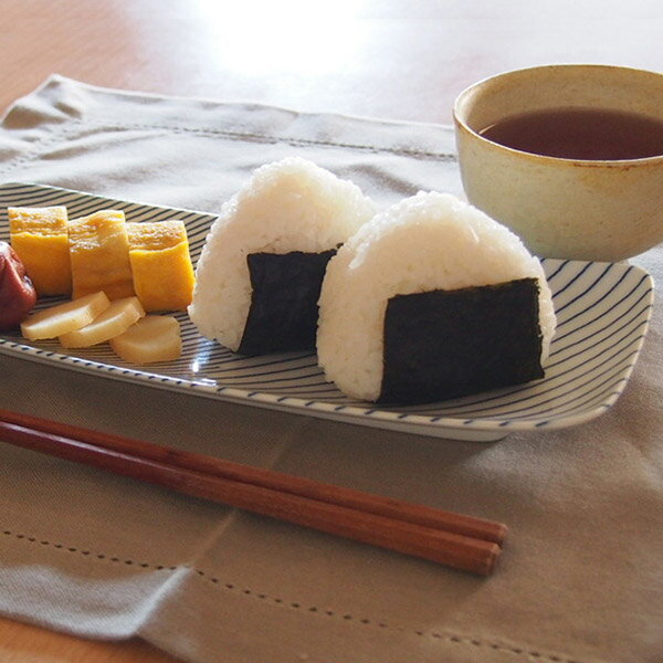 【15日限定 クーポン対象】白山陶器 重ね縞 長焼皿 / HAKUSAN / 和食器 角皿 縞模様 ストライプ柄 磁器 電子レンジ対応 食洗機対応 日本製 波佐見焼 ギフト プレゼント