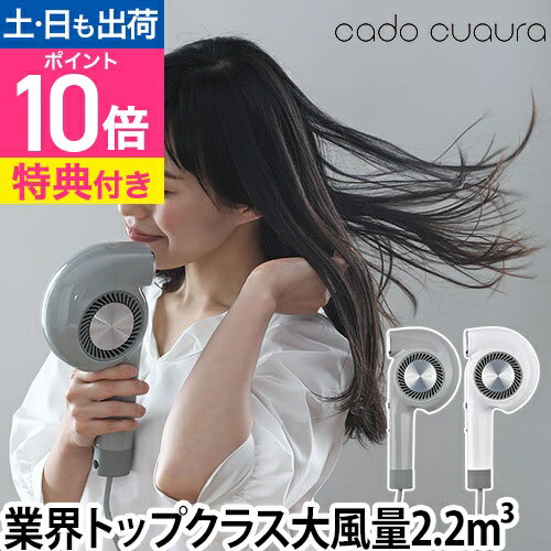 ヘアドライヤー 【ドライヤーポーチの特典】 cado cuaura カドークオーラ BD-E2 トリプル トリートメント テクノロジー 低温 パワフル 風量 遠赤外線 マイナスイオン コンパクト 軽量