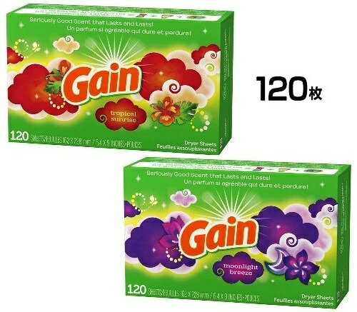 GAIN ゲイン 柔軟シート ゲインシート 乾燥機用柔軟剤 ドライヤーシート 120枚入