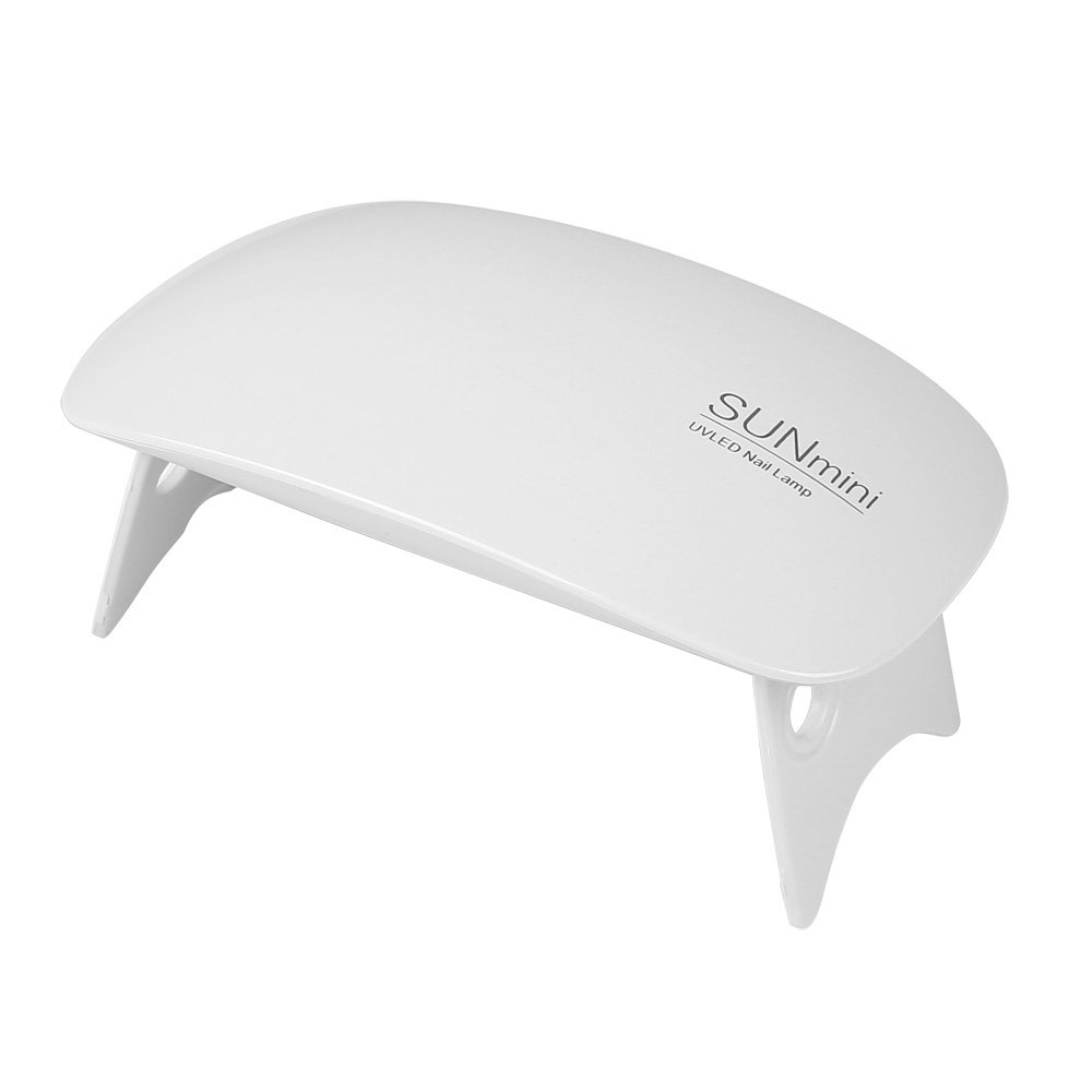 UV LED 硬化用ライト ホワイト ジェルネイル ライト ネイルドライヤー レジン 折りたたみ式 6W[定形外郵便、送料無料、代引不可]